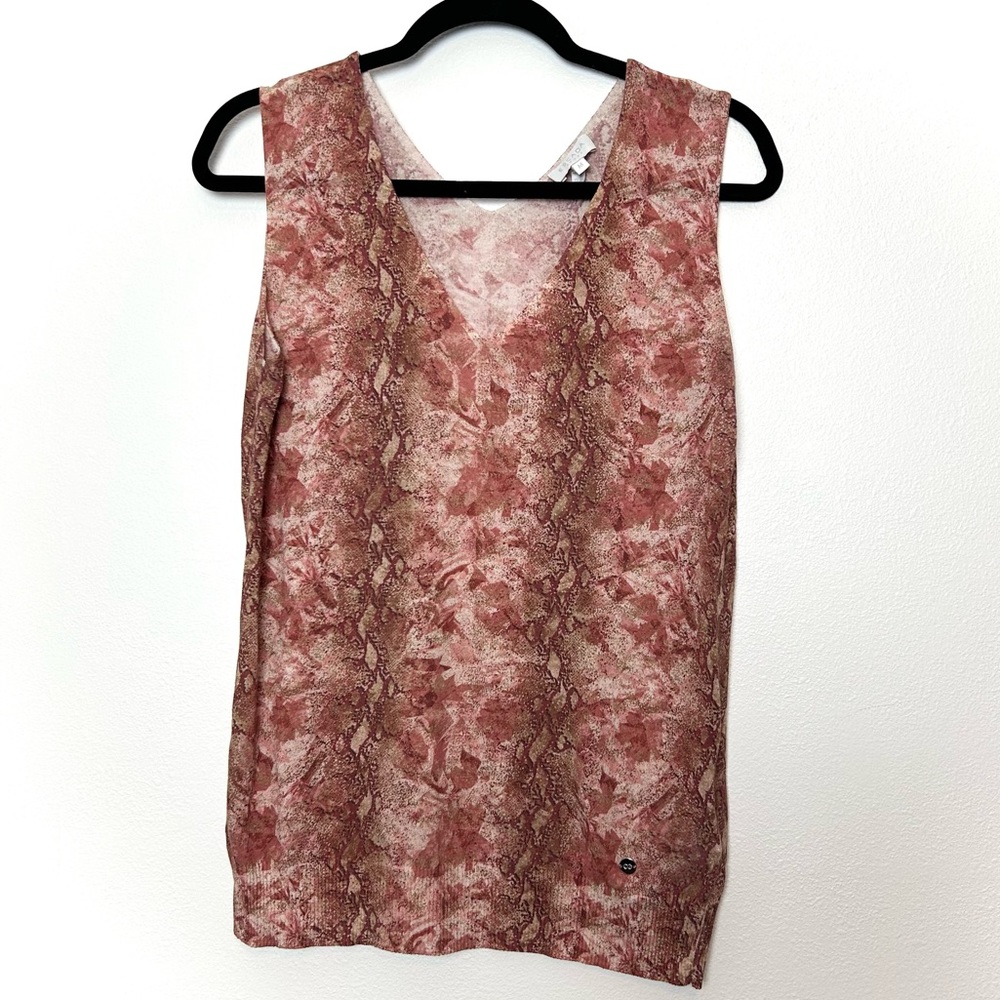 Escada Sport Vintage V Neck Tank Top 100% Cotton